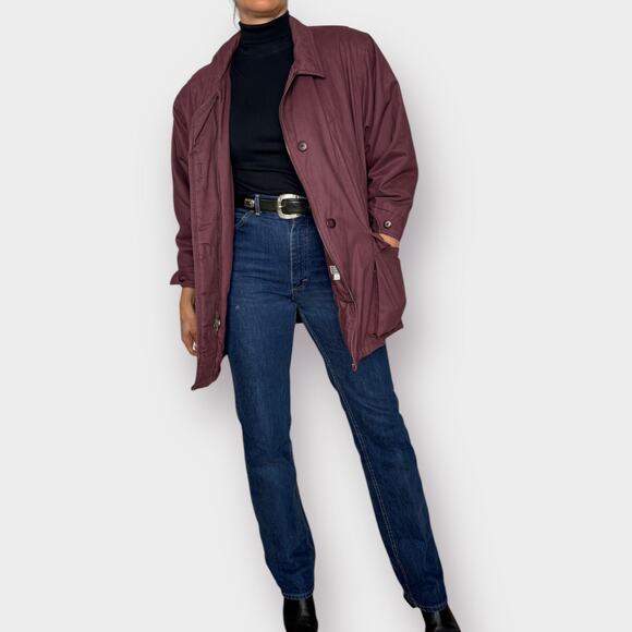 90s Towne London Fog Mauve Chore‎ Coat - Picture 3 of 8